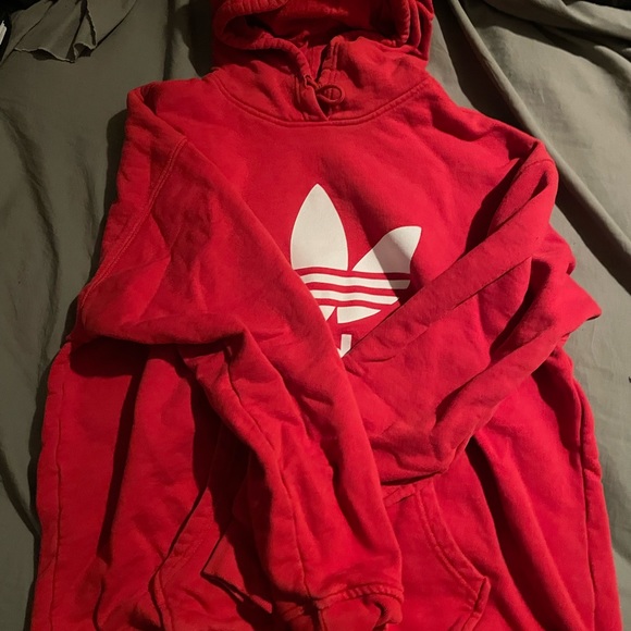 Adidas Medium Red Hoodie - Picture 1 of 3